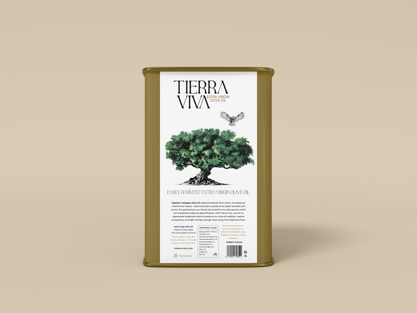 Extra Virgin Olive Oil 3 L Early Harvest